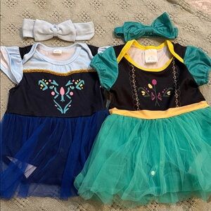 Kids Anna-Inspired Tutu Dress Costume - Teal & Navy